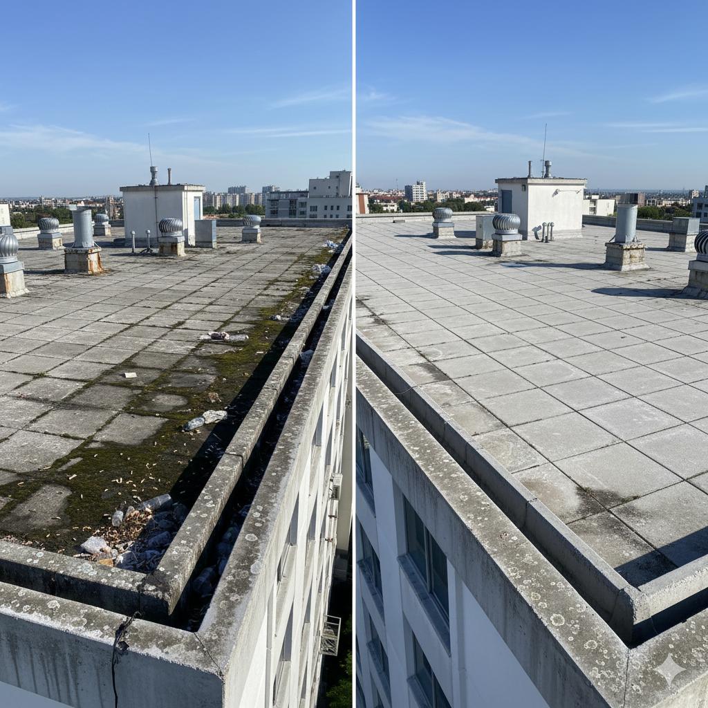 Antes e Depois telhado